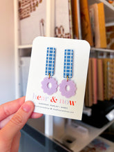 Load image into Gallery viewer, Gingham Floral -Blue/Lavender
